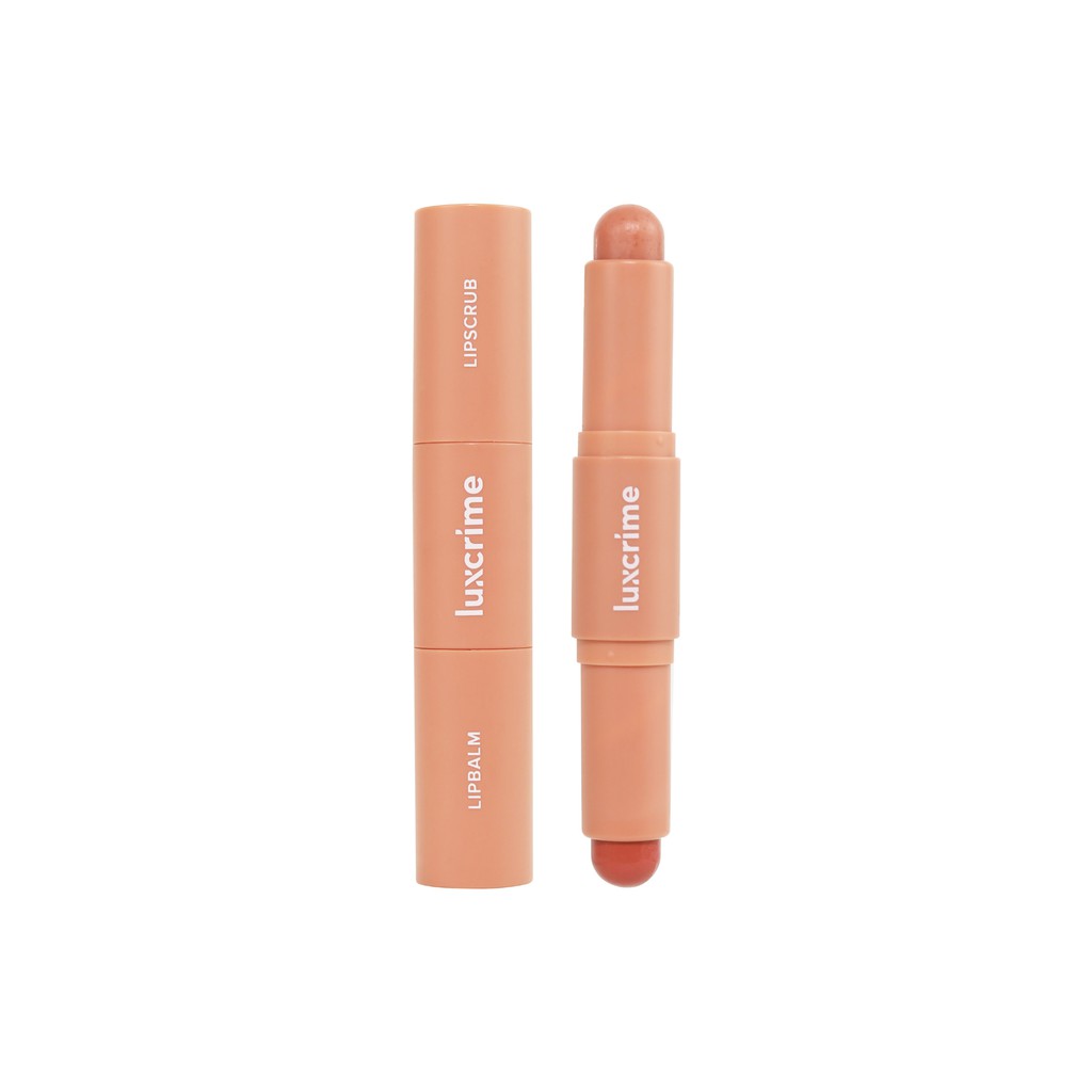 Luxcrime Duo Lipcare Peach Crush (Lipbalm & Lipscrub) Shopee Indonesia