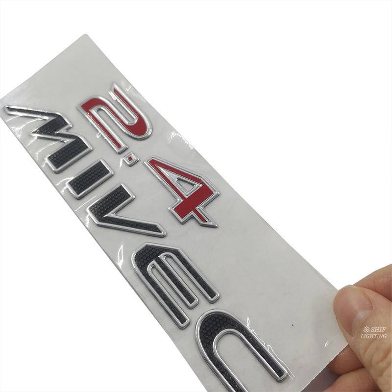 1pc Stiker Emblem Logo MIVEC 2.4 Bahan ABS Untuk Mobil MITSUBISHI MIVEC