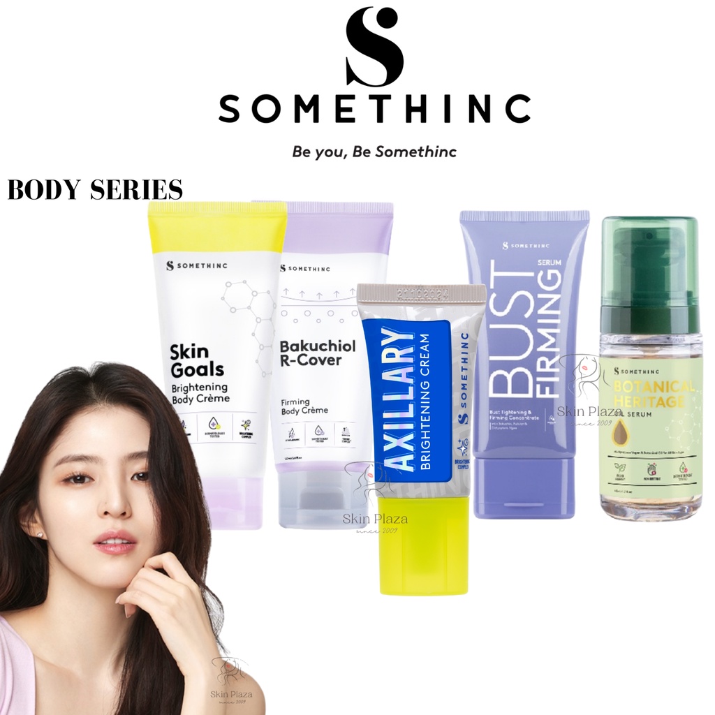 SOMETHINC Body Series Bakuchiol R-Cover Firming SKIN GOALS Brightening Axillary Body Crème Manuka Waxing BUST Firming Serum BOTANICAL Heritage Oil