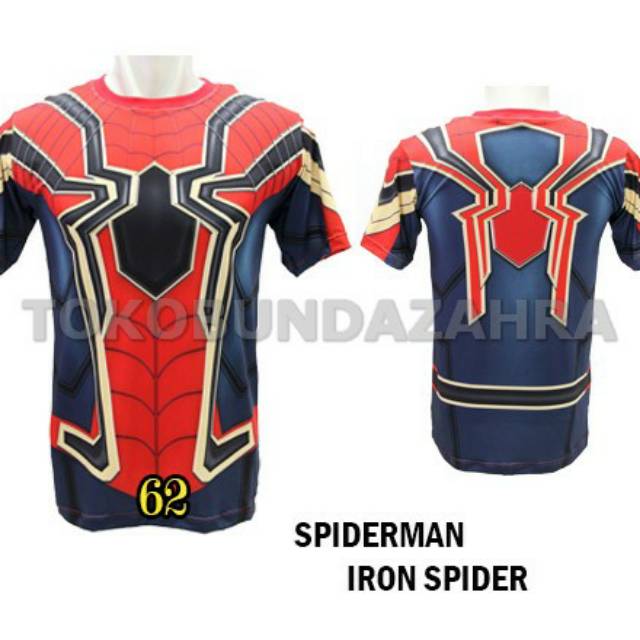 Kaos 3d Dewasa Spiderman Iron Spider Shopee Indonesia - spider man iron spider roblox