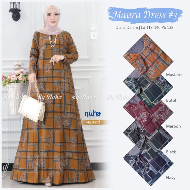 MAURA DRESS #3 - MATERIAL DIANA DENIM | LD 118-140