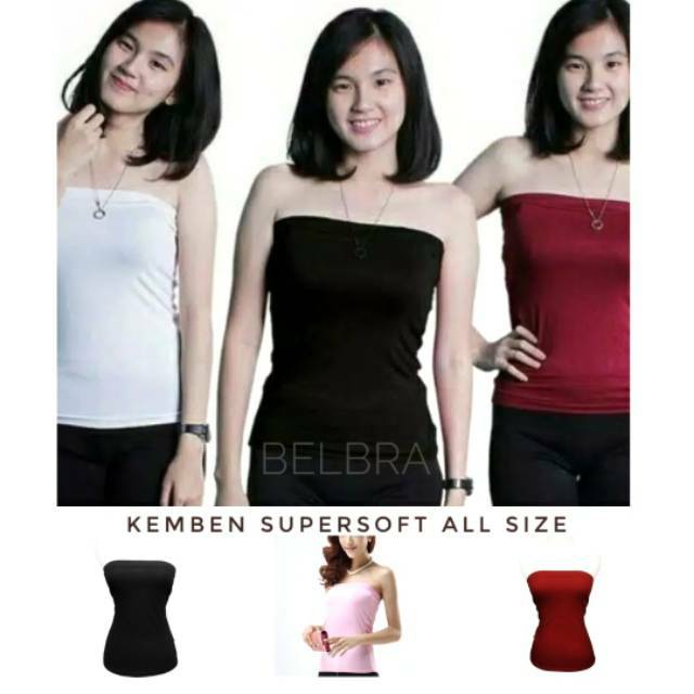 Kemben Wanita Tanpa Cup Busa Bahan Halus Polos Panjang Kemben Polos Murah Super Soft Kemben Dalaman