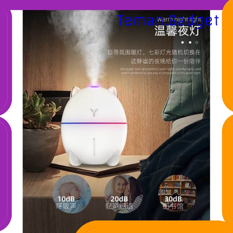 TG-CE053 Taffware Dudu Cat Ultrasonic Air Humidifier Night Light 200ml - DDM-1