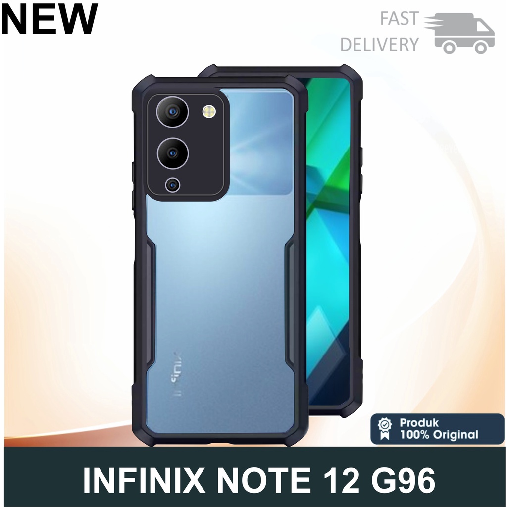 Promo Paket 3 in 1Case Infinix Note 12 G96 (2022) Softcase Shockproof Transparan Free Anti Gores Layar Dan Skin Carbon