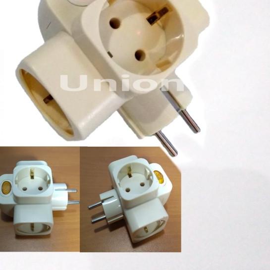 ✺ STEKER T ARDE /COLOKAN LISTRIK ARDE CABANG 3 + SAKLAR BRIGHT G ♚