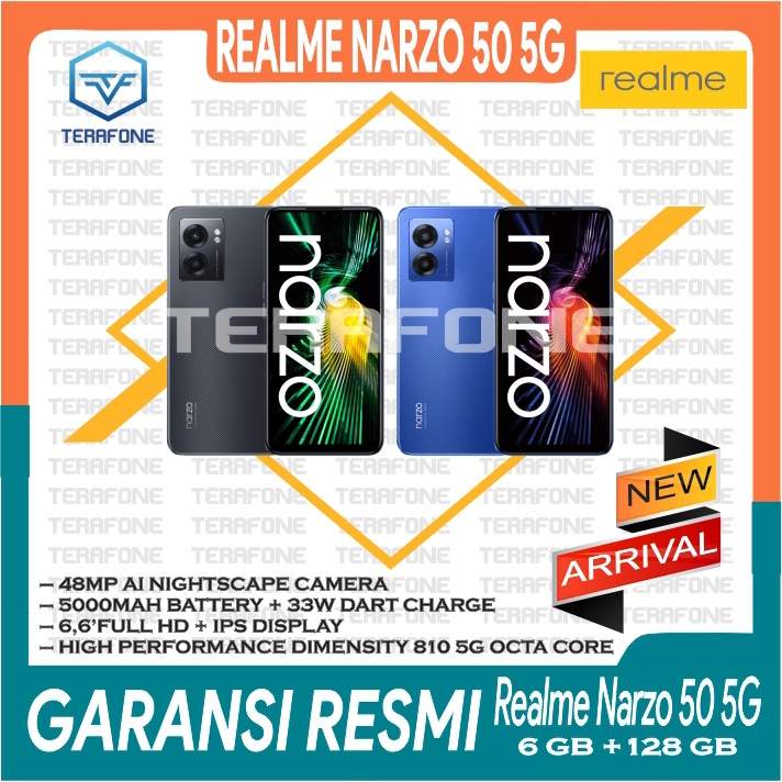 REALME NARZO 50 5G RAM 6/128 GB GARANSI RESM TERMURAH