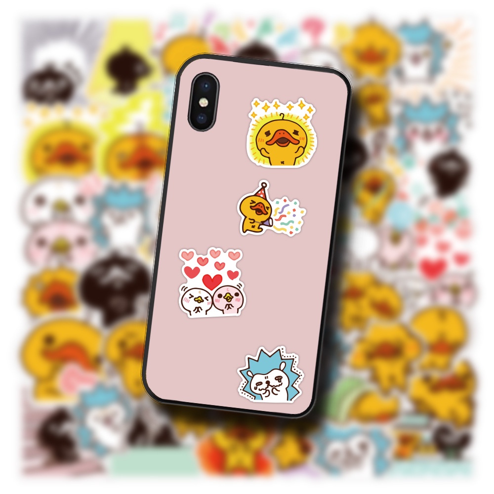 Kuning platypus tangan Buku stiker lucu kartun landak Jurnal bahan cangkir air ponsel case graffiti