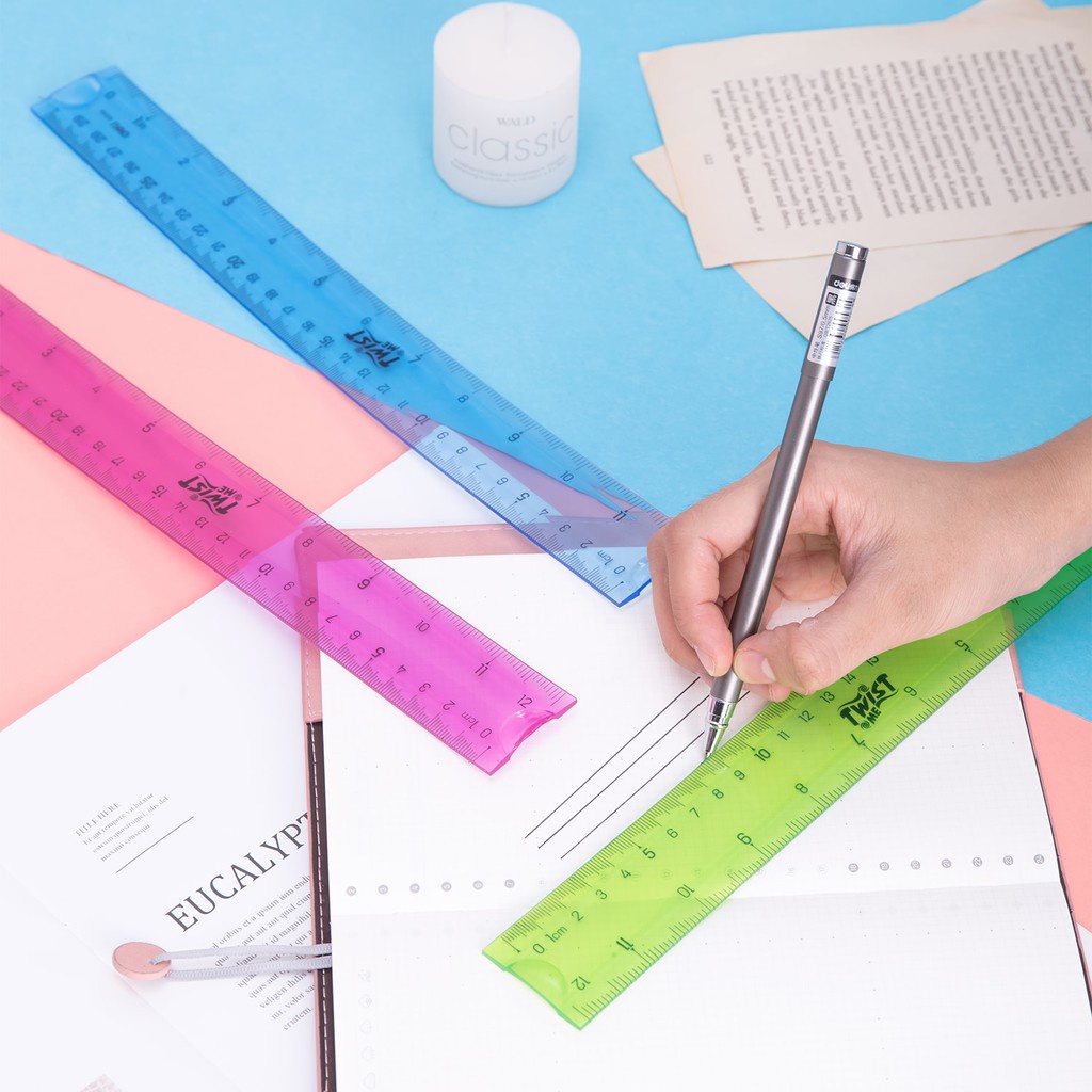 

R2GO - Deli School Drafting/Penggaris-EcoPVC Flexible Ruler 30cm E6209 | R2Go