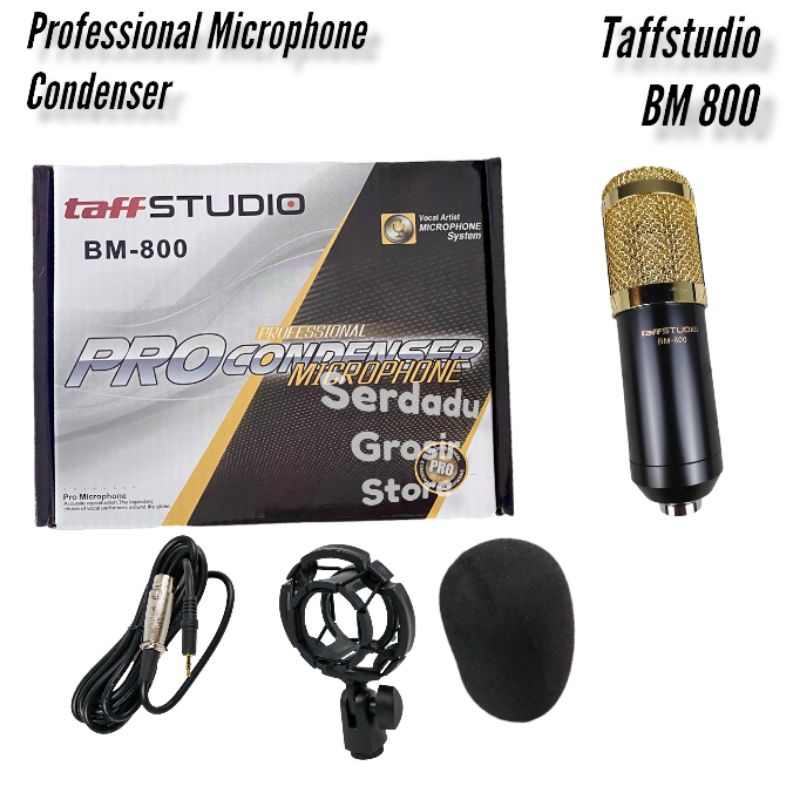 TaffSTUDIO Mikrofon Kondenser BM800 Original | BM800 Mikrofon Kondenser Studio