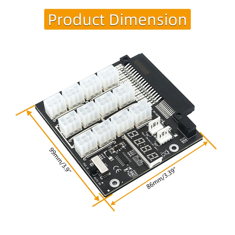 Zzz Papan Breakout Power Supply 12 PCIe Port Konektor 6Pin Display LED 12V Power