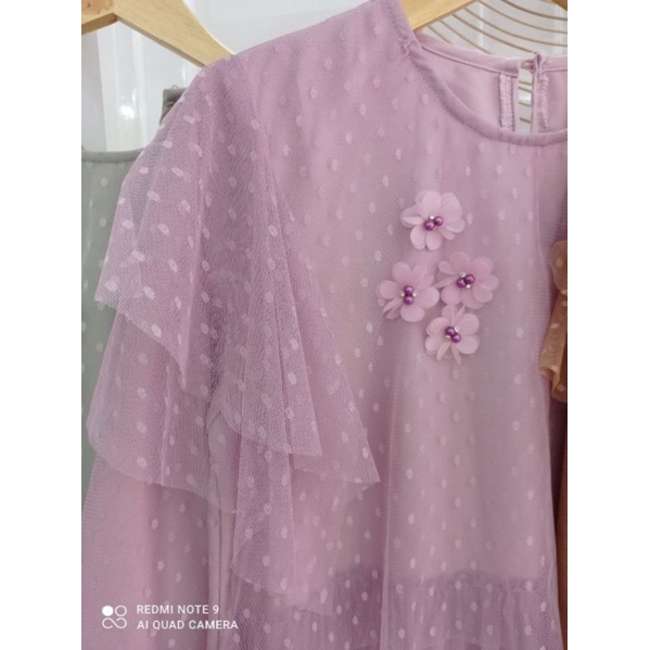 Melany Tile Dress Ld 100/Dress Tille/Dress Kondangan/Baju Remaja Murah/Gamis Lebaran/Gamis Jumbo