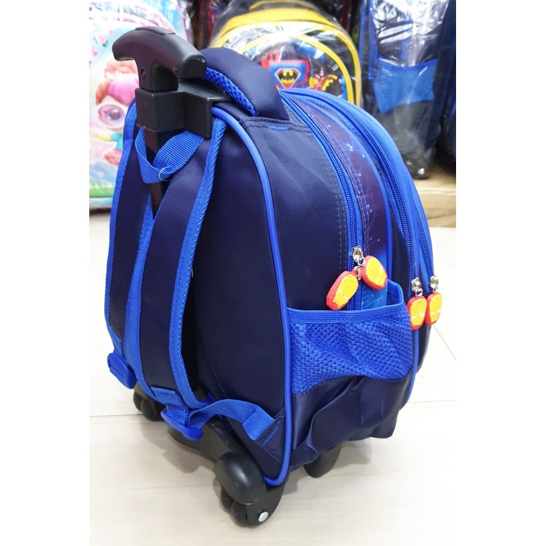 SALE PREMIUM Tas DORONG Trolley Tas Anak Sekolah Laki Laki TK / Play Group / PAUD DINO DINOSOURUS TIMBUL GLOSSY / EMBOS 3 RESLETING ( Luwi Gemez Gogo Kumbang Kumo Star Happy Hpp Egg Astronot 12&quot; / 13&quot; )