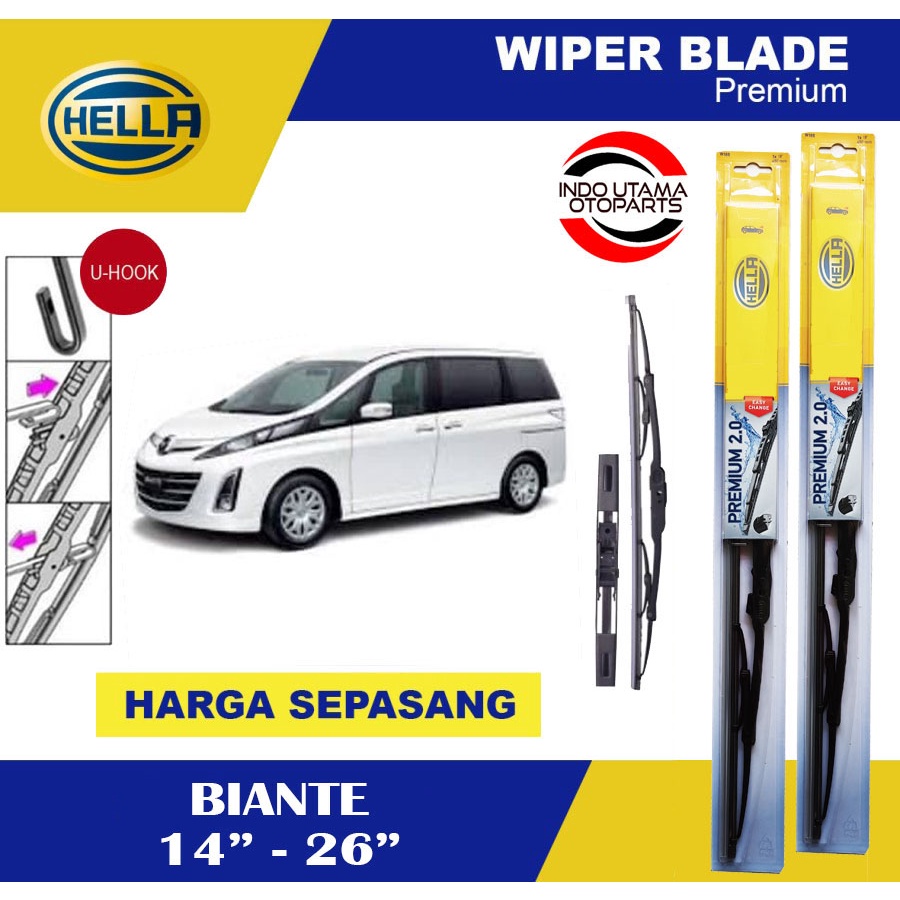 Wiper Blade Mobil Biante HELLA Premium 2.0 (14-26)