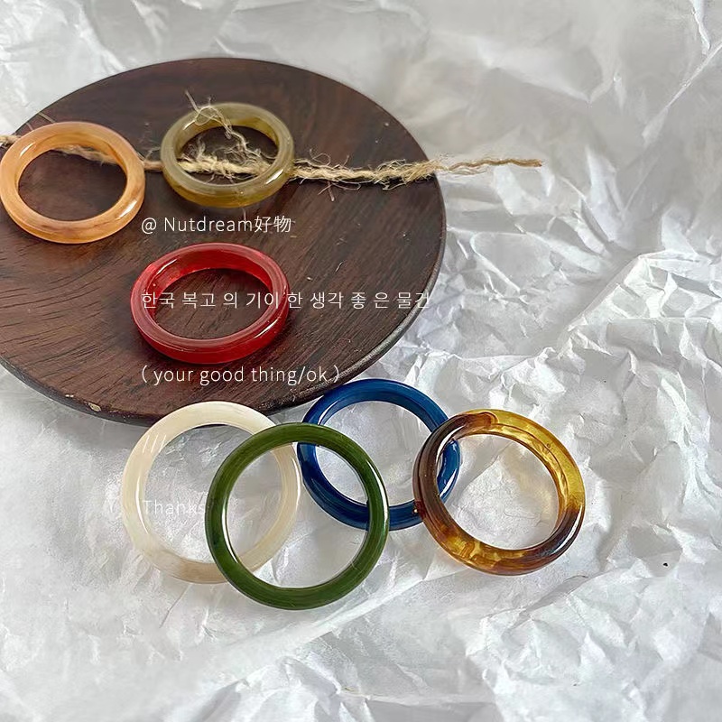 Cincin Bahan Akrilik Gaya Korea