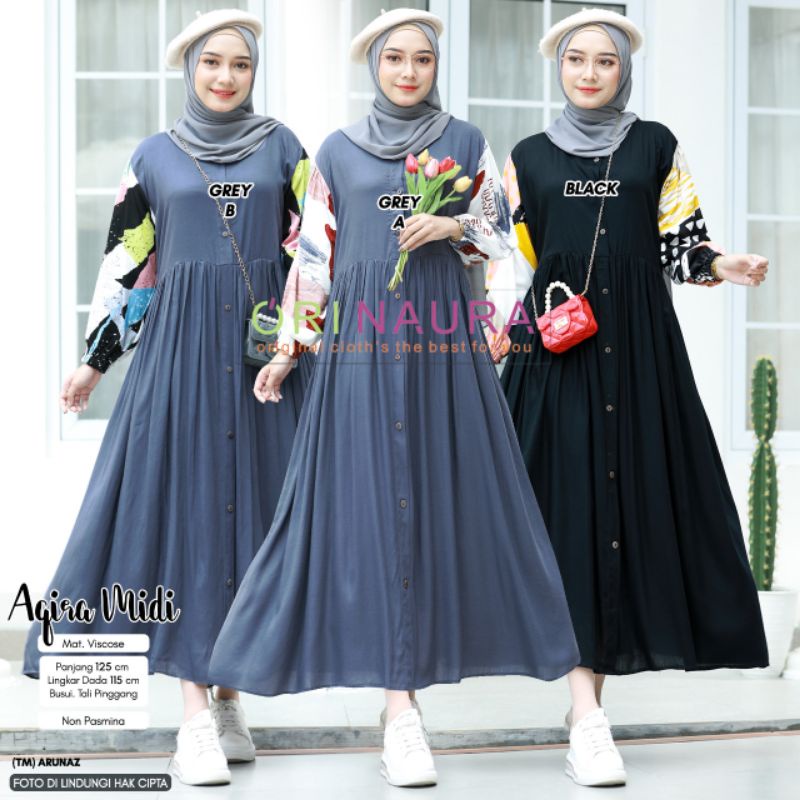 Dress Wanita Agira Midi