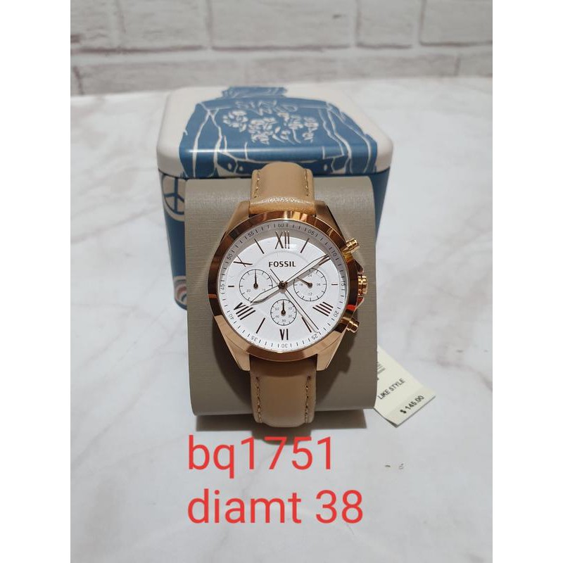 jam fossil leather watch bq1751