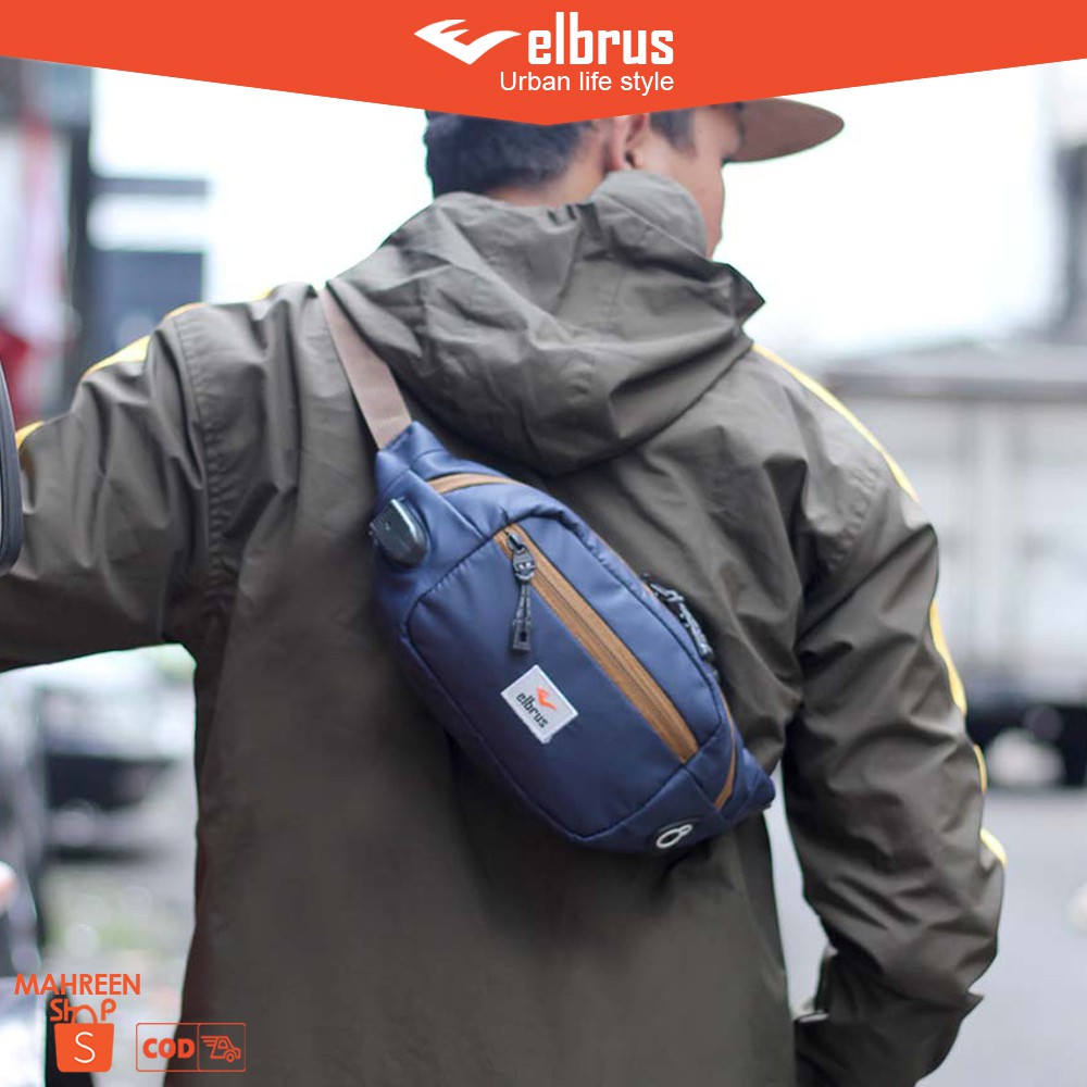 ELBRUS - Tas Waistbag Pria Tas Selempang Pria Waterproof Anti Air