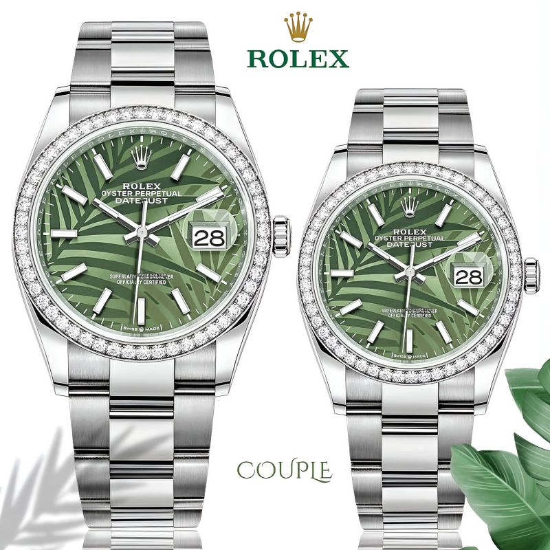 Jam Tangan Couple Merk Rolex Datejust Silver Automatic