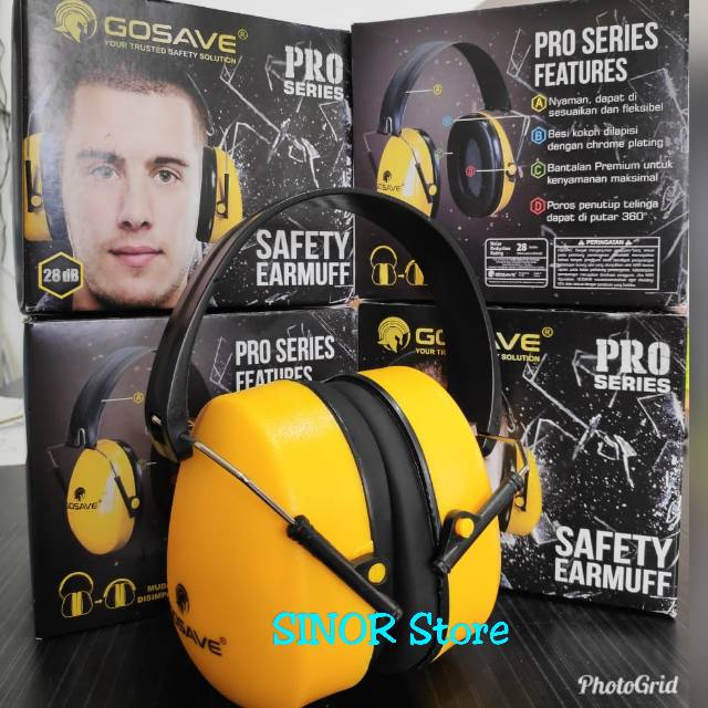 Earmuff Safety Pro Series 28 dB Penutup Telinga Pelidung Anti Bising Ear Muff Pro Premium