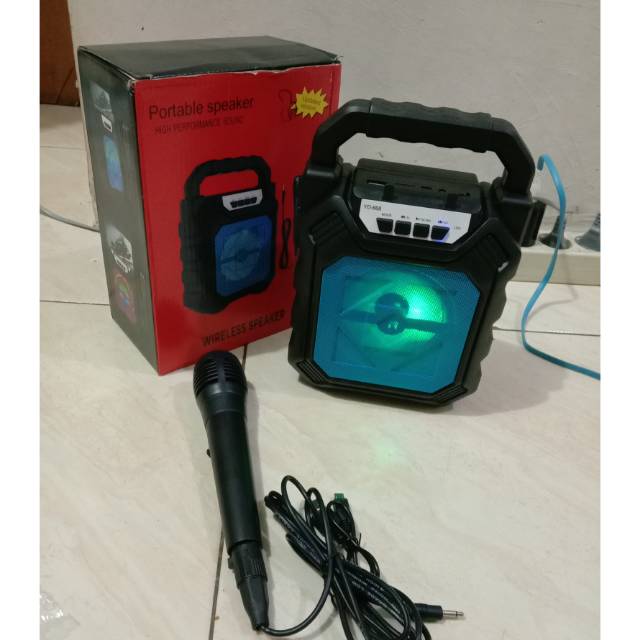 Speaker Karaoke Bluetooth YD668 LED Plus Mic High Quality