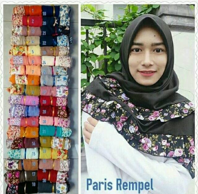 Hijab Kerudung Jilbab Kerudung Segiempat Flowy Katun Jepang