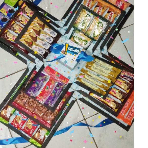

limited Edition✔️Explosion box snack ukuran besar 3 layer|SQ8