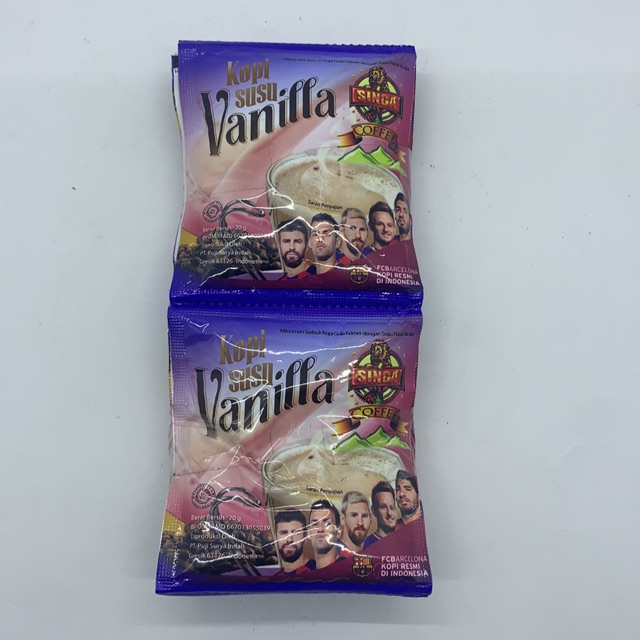 

Kopi Singa Kopi Susu Vanilla Renteng 10x20gr