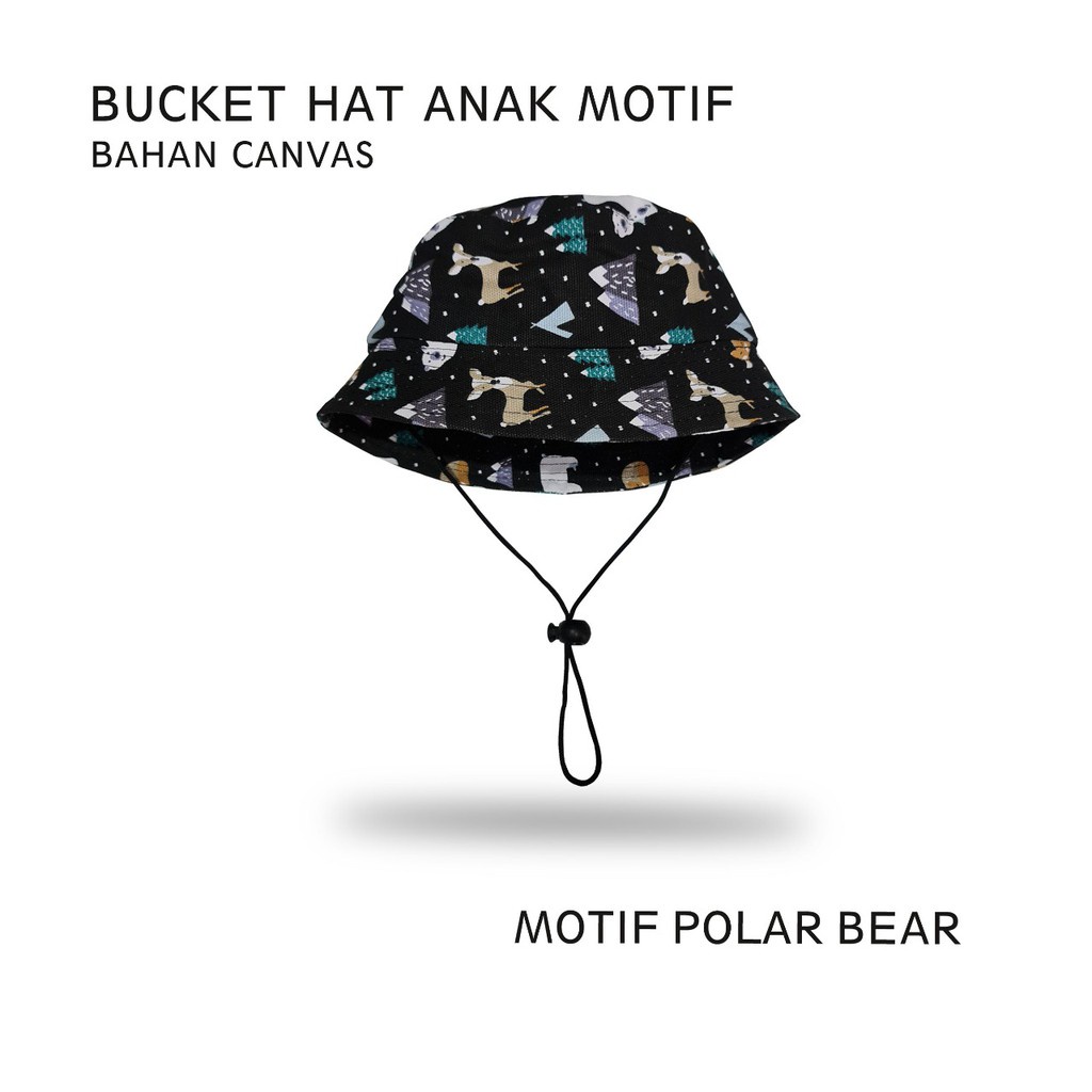 TOPI ANAK LAKI LAKI PEREMPUAN BUCKET HAT ANAK COWOK CEWEK 3 4 5 6 7 8 9 10 TAHUN KOREA 1 2 BASEBALL FASHION ANAK COWO CEWE OOTD USIA BALITA KIDS KUPLUK AKSESORIS KEPALA UMUR ANAK KADO ANAK LUCU-Motif Pola Bear