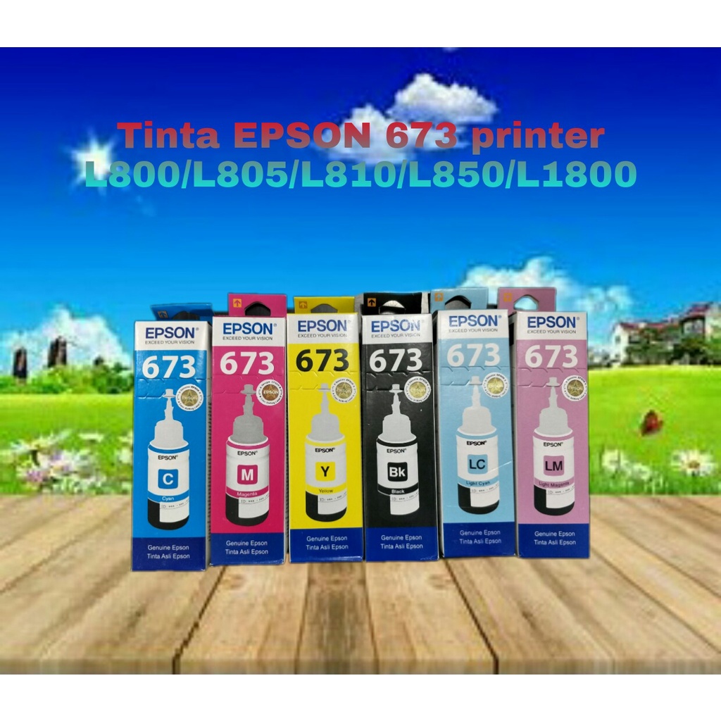 Tinta Epson 673 For Ink Printer L Series L1800 L800 L805 L810