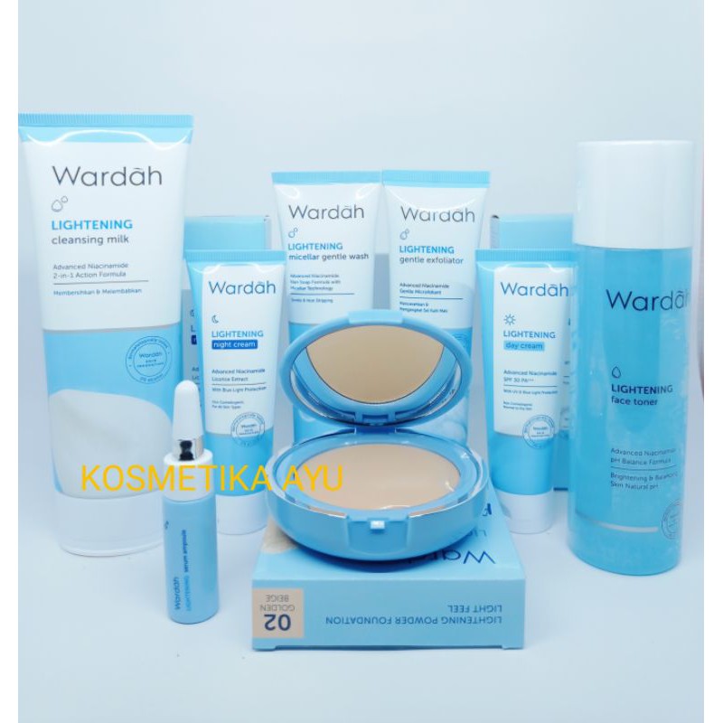 Wardah Paket Lightening Series Varian Baru  Bonus Serum