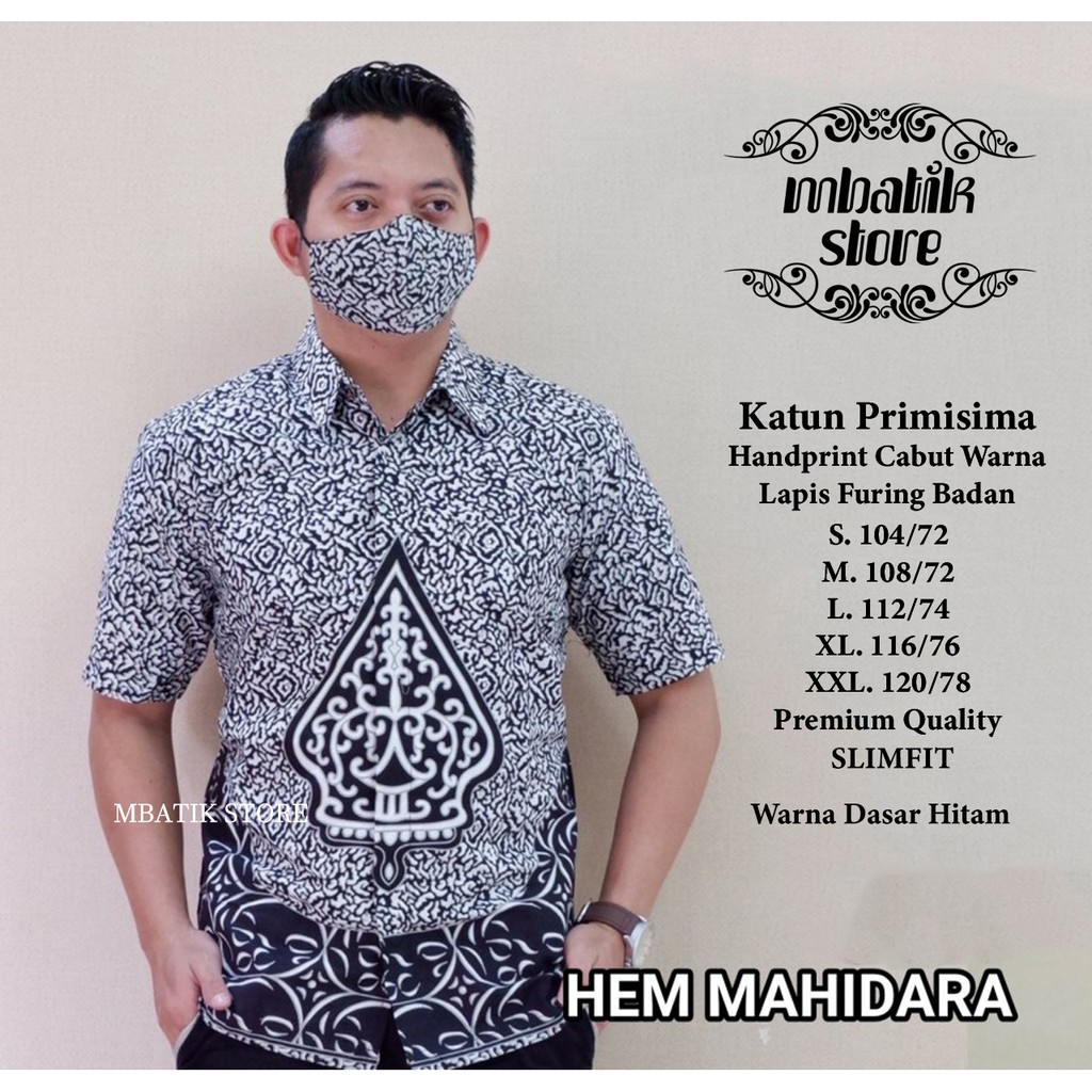 Mahidara Kemeja Batik Pria Full Furing by Mbatik Store