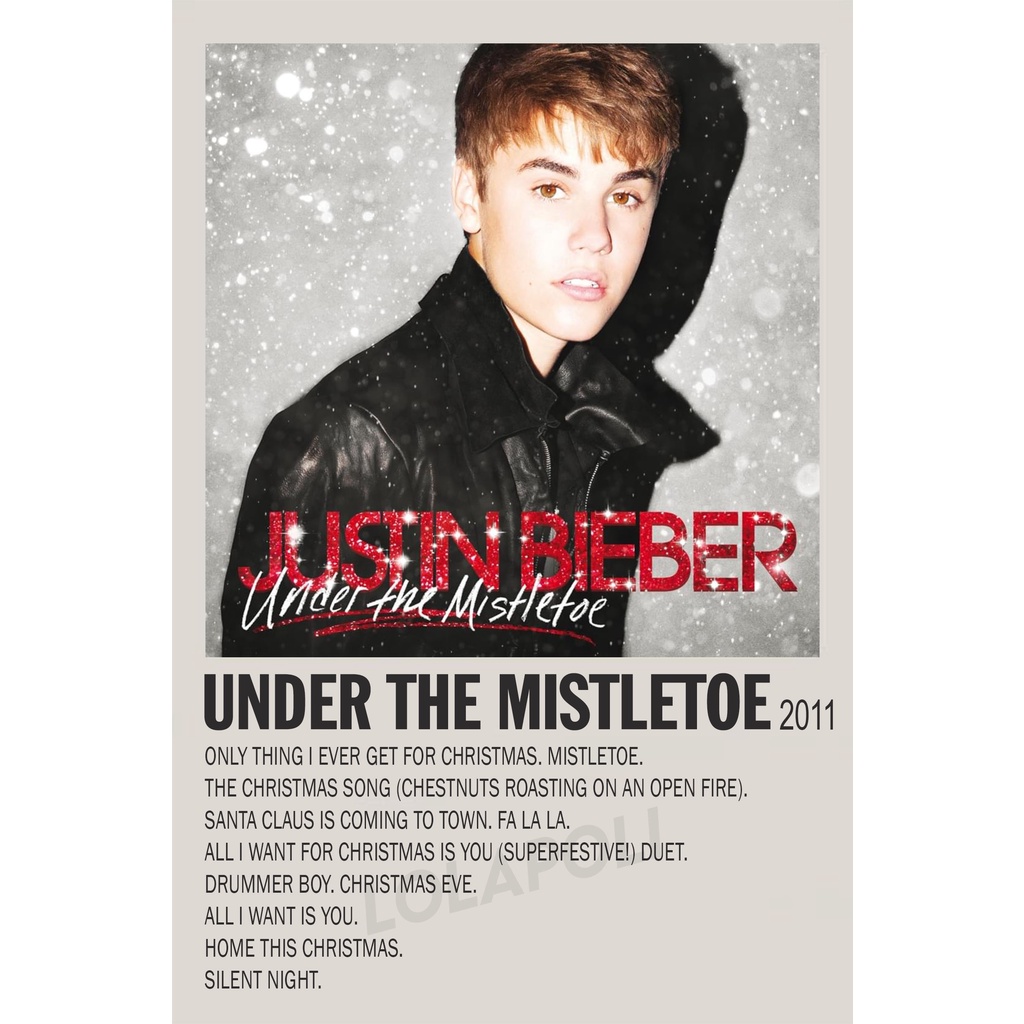 Poster Cover Album Under The Mistletoe - Justin Bieber