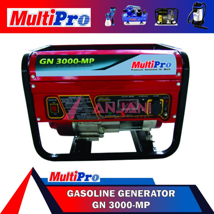 MESIN GENSET LISTRIK BENSIN 2500 WATT 2.5 KW MULTIPRO GN 3000-MP GENERATOR 2500WATT GN3000 3000MP