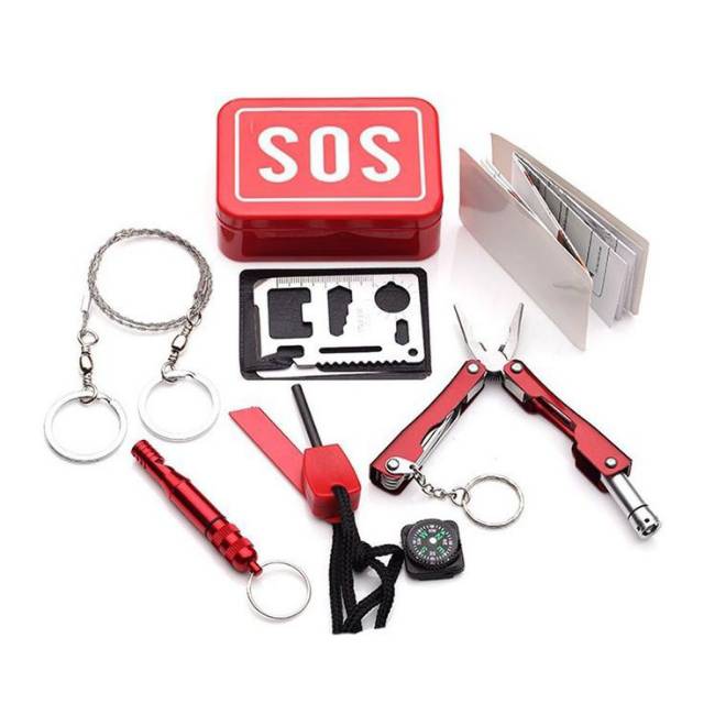 Peralatan Survival Kamping Emergency SOS EDC Tools / Perlengkapan Kemah Hiking Outdoor