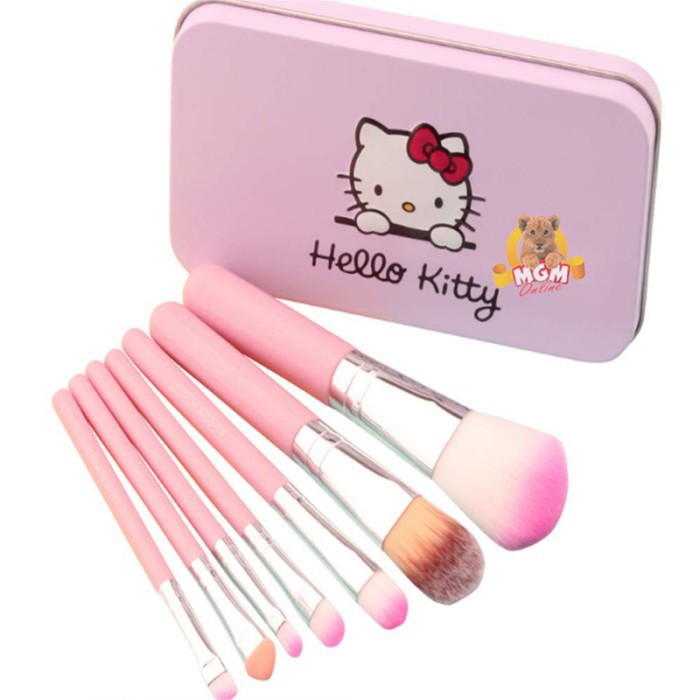 Travelling Makeup brush Hello Kitty 7in1 kuas make up brush set PROMO