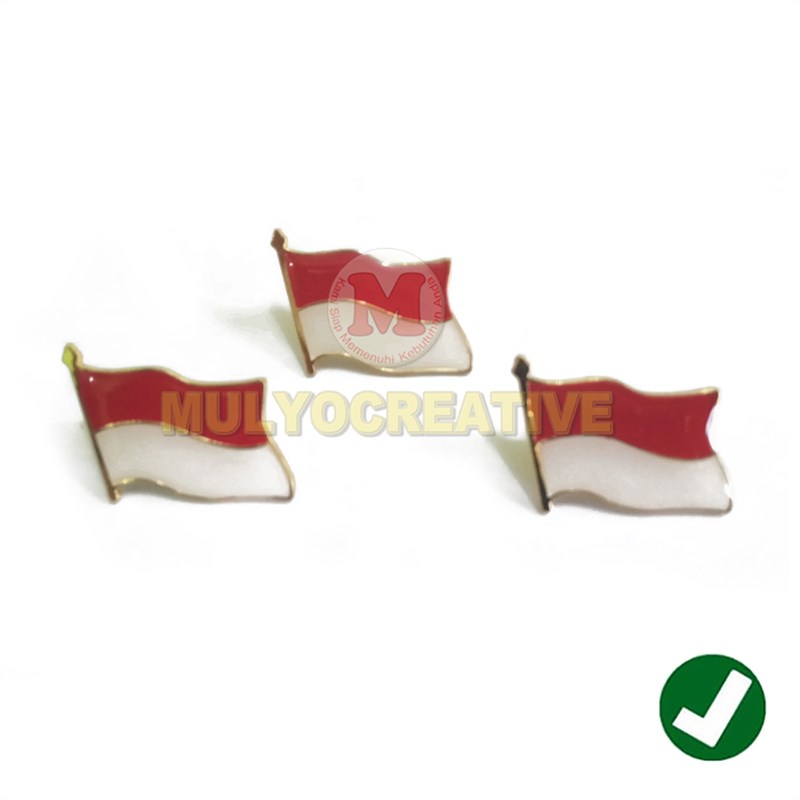 Pin Bendera Indonesia - Lencana Bros Emblem Indonesia 2.3cm