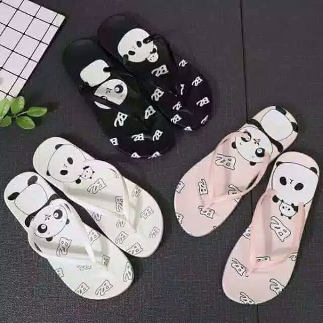 SANDAL JEPIT WANITA MOTIF PANDA