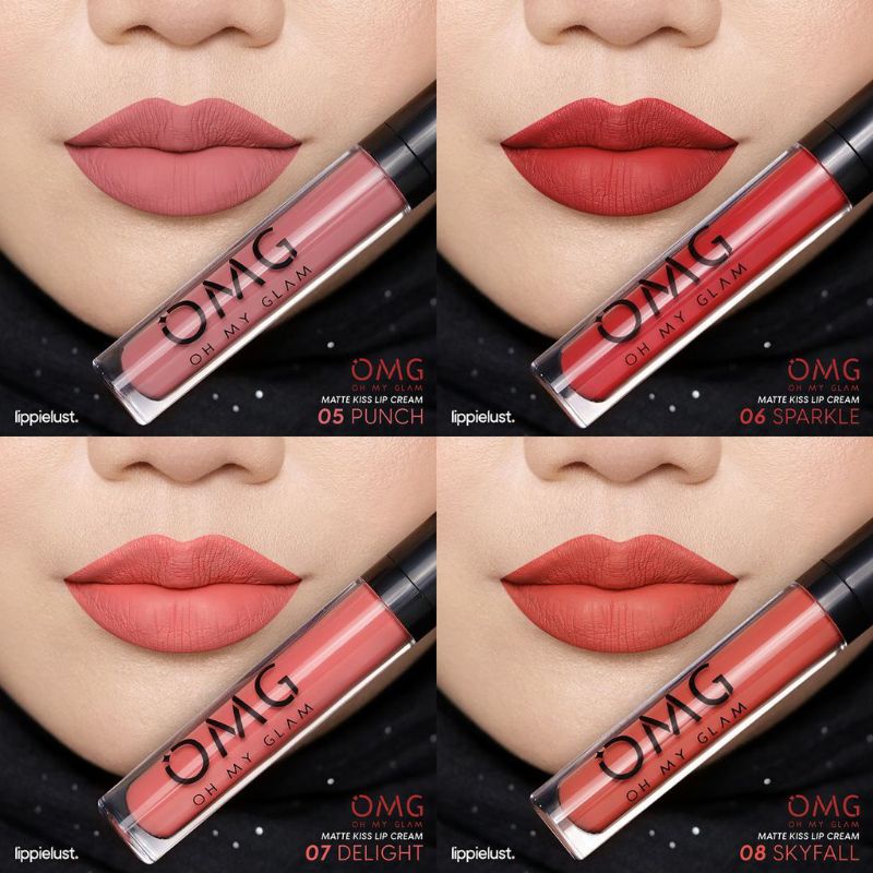 OMG Oh My Glam Matte Kiss Lip Cream 3.5g | Lipstick | Lipstik | Lip Cream