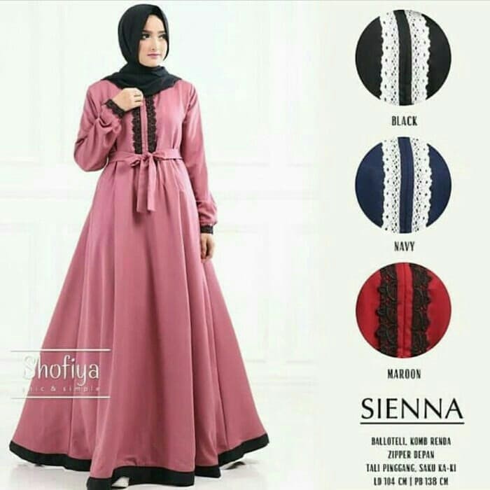 GAMIS BALOTELLI KOMBINASI RENDA BUSUI - gamis balotelli renda BEST SELLER