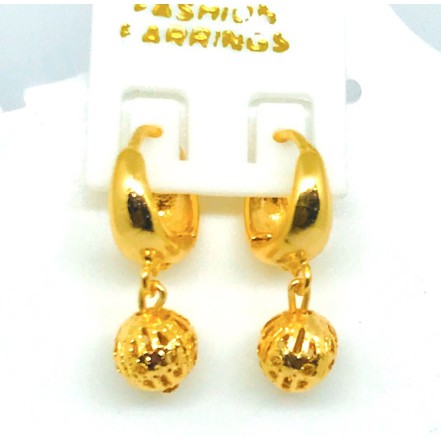 Anting wanita // anting klip koncer bola krawang // anting lapis emas // perhiasan // anting