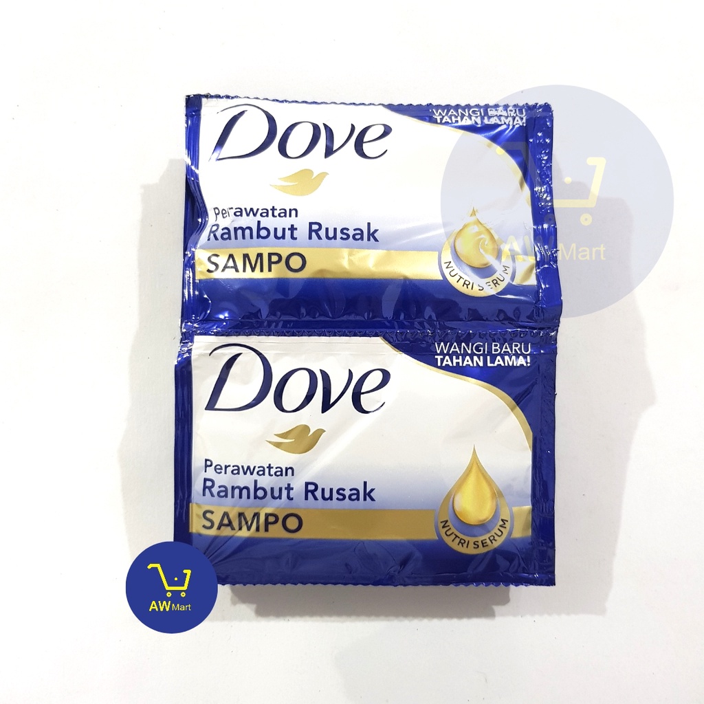 DOVE SHAMPOO 12 SACHET X 9 ML RENCENG - Perawatan Rambut Rusak &amp; Rontok