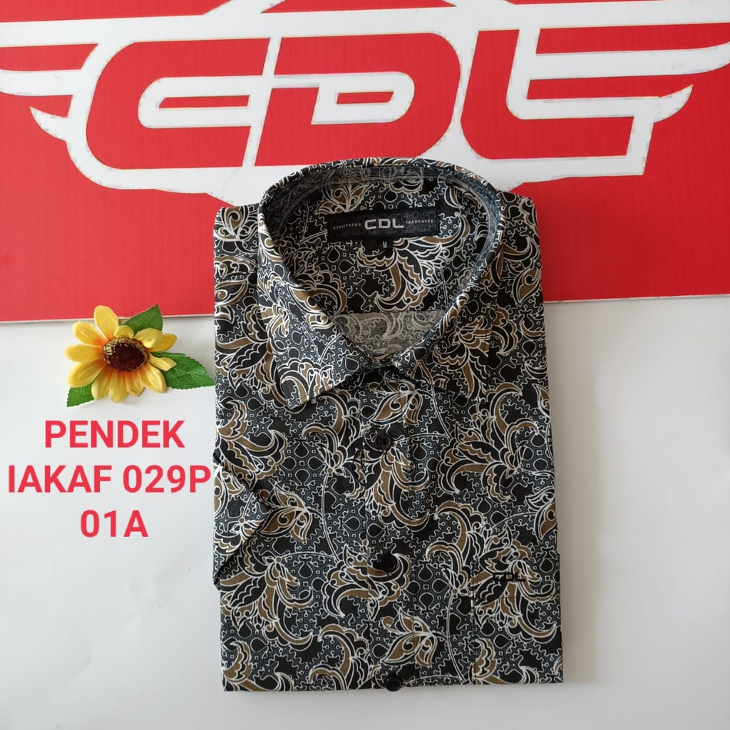 gof CDL (CARDINAL) KEMEJA BATIK FORMAL SLIMFIT Pakaian Pria Atasan Kemeja Hem Lengan Pendek Original