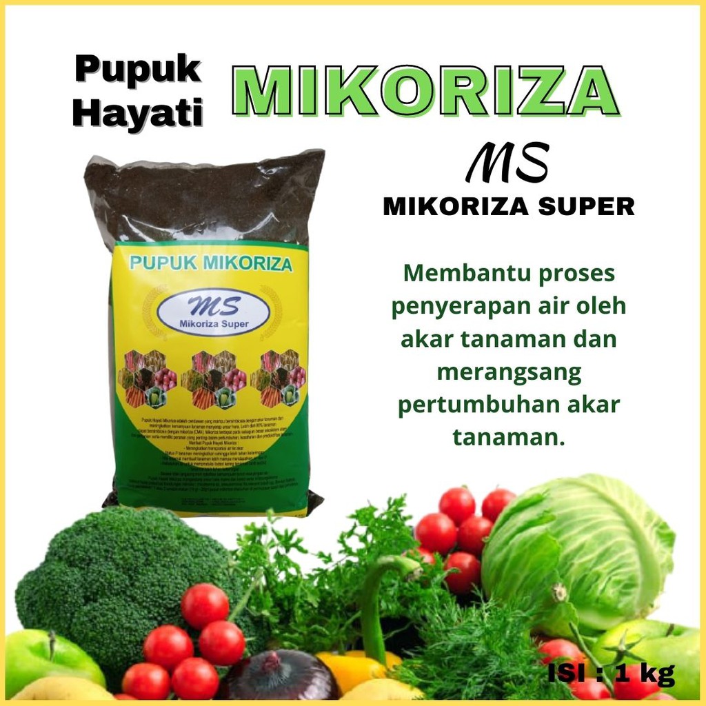 Pupuk Hayati Mikoriza, Pupuk Organik Penyubur Tanah, Mikoriza Kemasan 1 Kg
