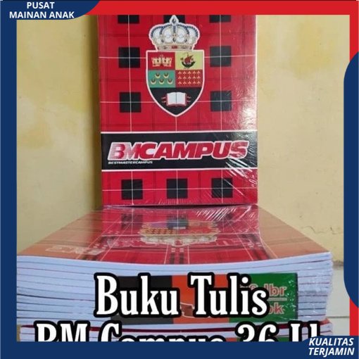 1 PACK ISI 10 PCS BUKU TULIS BM CAMPUS 36 LEMBAR UKURAN BOXY PMA