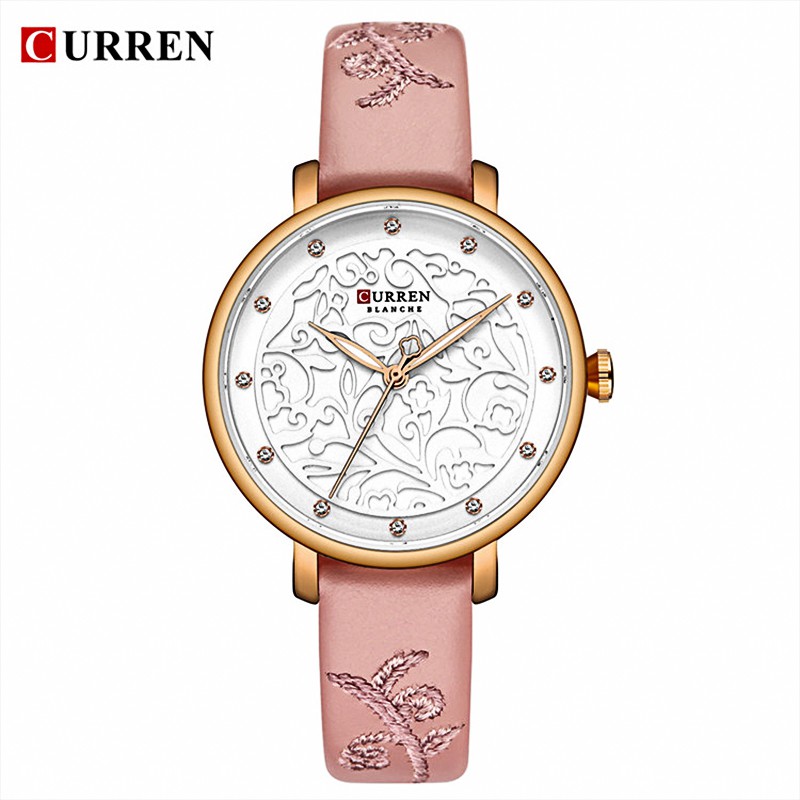 

Jam Tangan Wanita Curren Ladies Quartz Watch Casual Leather Strap Watch Fashion Watch + Box