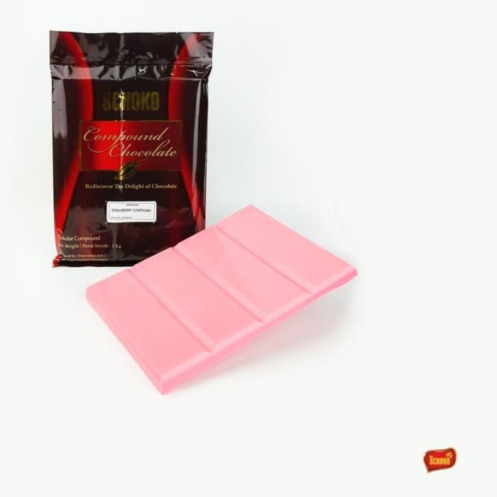 

Strawberry Chocolate Compound 1kg / SCHOKO / cokelat blok strawberry BERKUALITAS