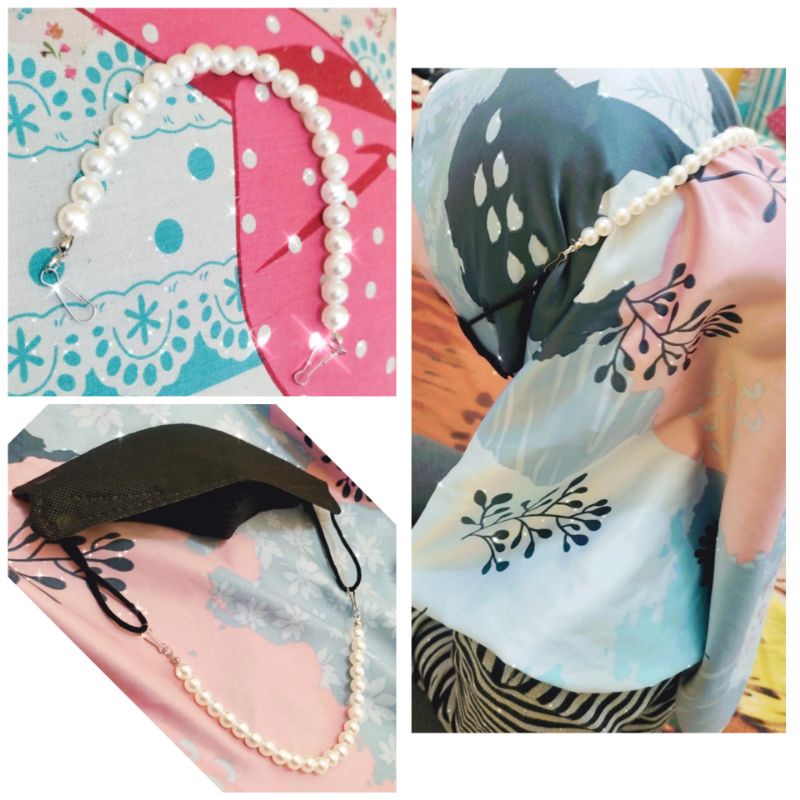 KONEKTOR MASKER MUTIARA / TALI MASKER / STRAP MASK UNIK