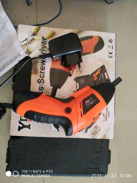 Bor Tanpa Kabel Obeng Elektrik Cordless Rechargeable Screwdriver Ydd