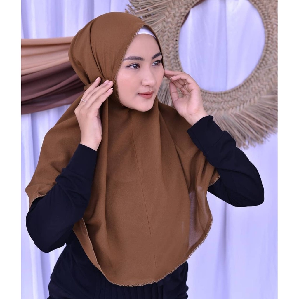 Bergo Picot Hijab Instant Crochet Diamond