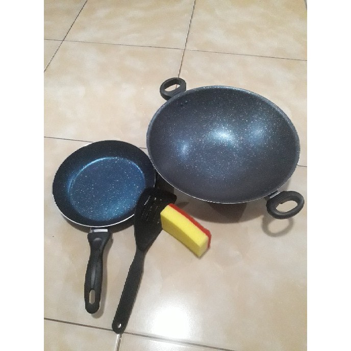 Maxim GALAXY 2 Piece Set / WOK 30CM + FRYPAN 22CM + SPATULA